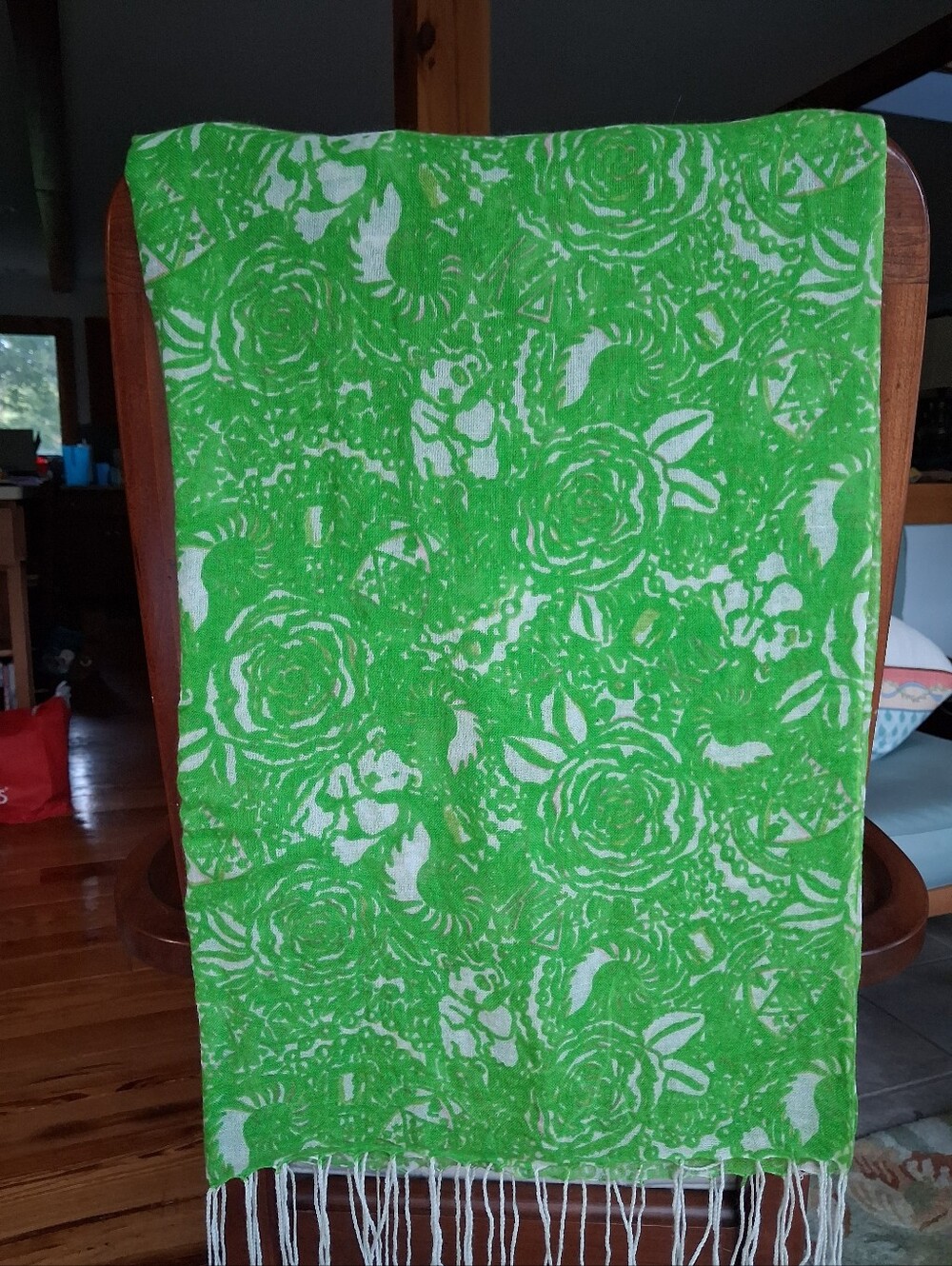 Lilly Pulitzer Murfee Scarf Sorority "Kappa Delta" Silk/cashmere GUC - Picture 1 of 5